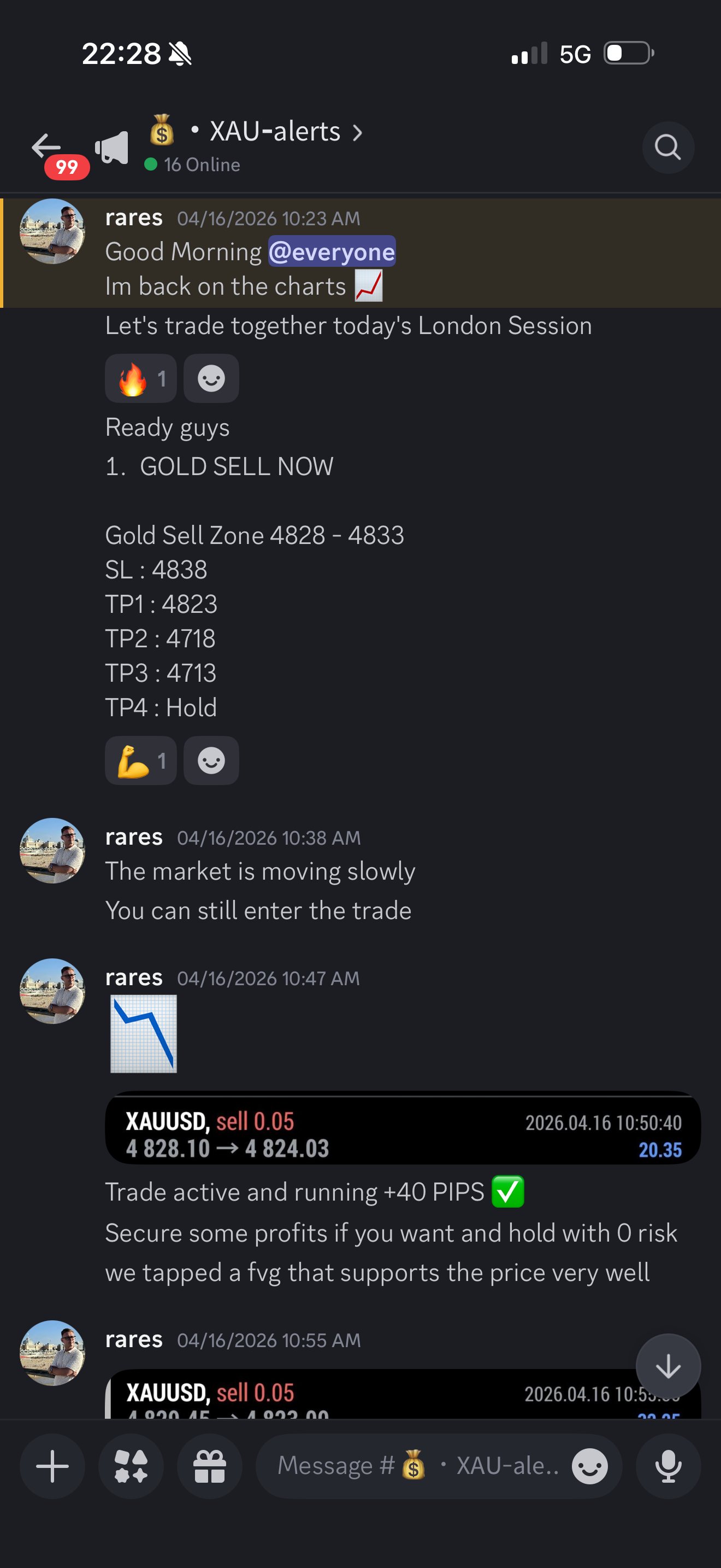 BPI Discord Flex-profits rezultate sesiune